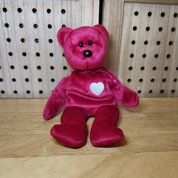 TY BEANIE BABY "VALENTINA" BEAR No Tag  Heart - Picture 1 of 6